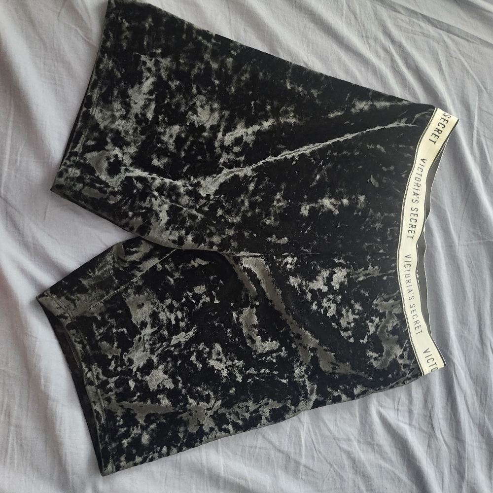 Black Suede biker shorts